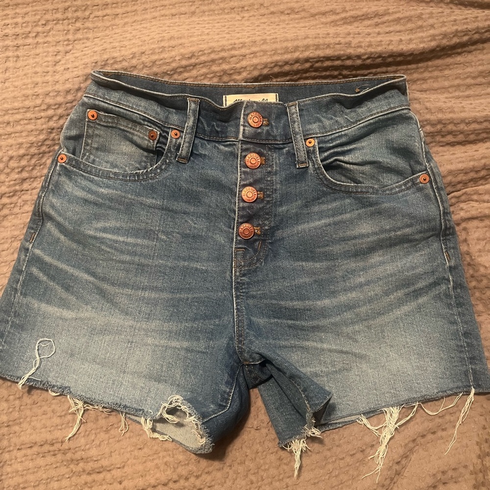 Madewell Blue High Waisted denim Shorts
